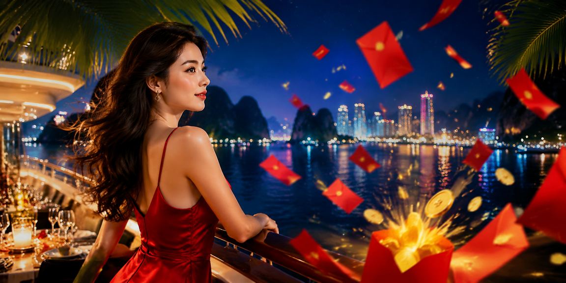 Người chơi tại vịnh Hạ Long nhận phong bì đỏ thưởng VIP từ nền tảng trực tuyến