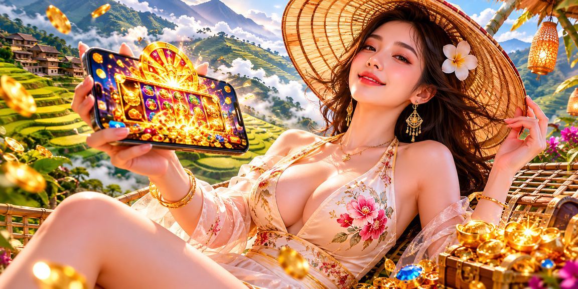 Người chơi tại Sapa mặc áo truyền thống tham gia slot game và nhận thưởng qua điện thoại